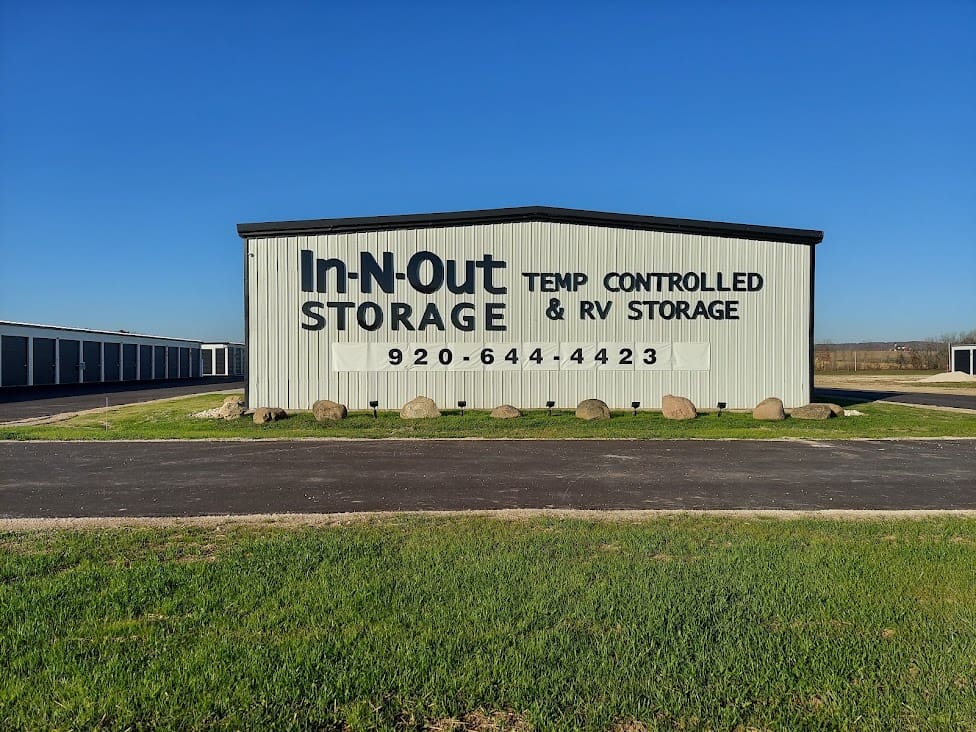 Front of the Woodland In-N-Out RV/Boat Storage building